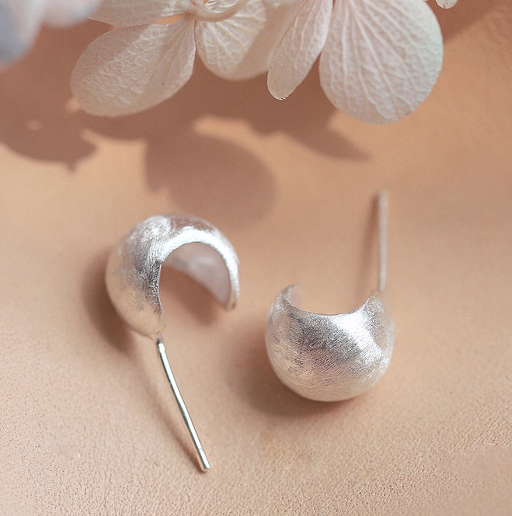 925 Sterling Silver Spherical Shape Earring